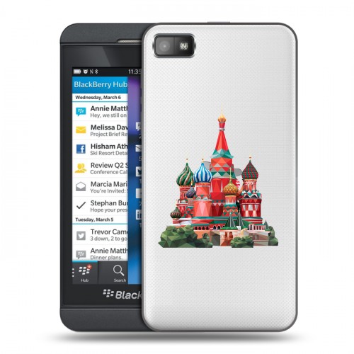 Полупрозрачный дизайнерский пластиковый чехол для BlackBerry Z10 Москва