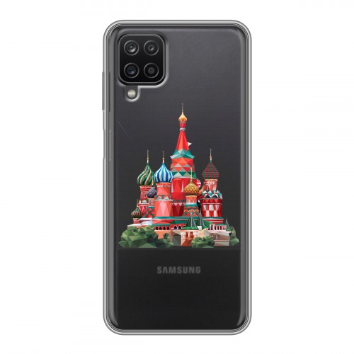 Полупрозрачный дизайнерский пластиковый чехол для Samsung Galaxy A12 Москва