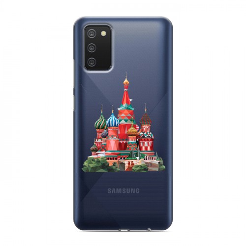 Полупрозрачный дизайнерский пластиковый чехол для Samsung Galaxy A02s Москва