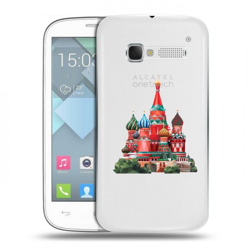 Полупрозрачный дизайнерский пластиковый чехол для Alcatel One Touch Pop C5 Москва