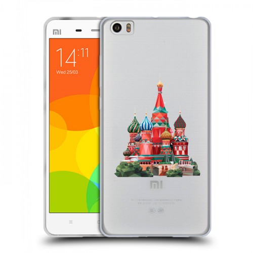 Полупрозрачный дизайнерский пластиковый чехол для Xiaomi Mi Note Москва