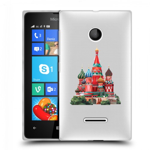 Полупрозрачный дизайнерский пластиковый чехол для Microsoft Lumia 435 Москва