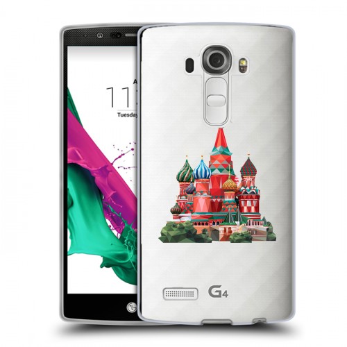 Полупрозрачный дизайнерский пластиковый чехол для LG G4 Москва