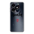 Полупрозрачный дизайнерский пластиковый чехол для Tecno Spark Go 2024 Москва