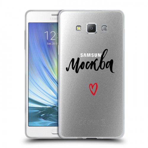 Полупрозрачный дизайнерский пластиковый чехол для Samsung Galaxy A7 Москва