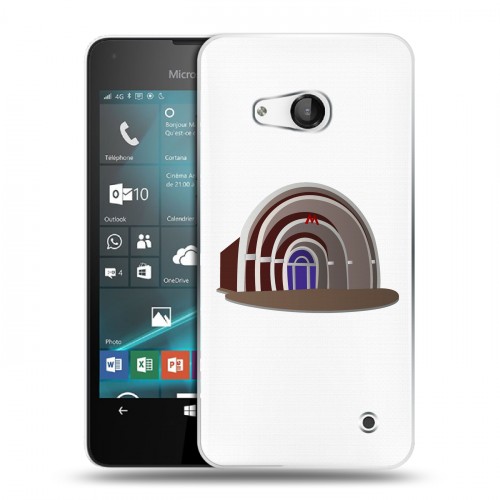 Полупрозрачный дизайнерский пластиковый чехол для Microsoft Lumia 550 Москва