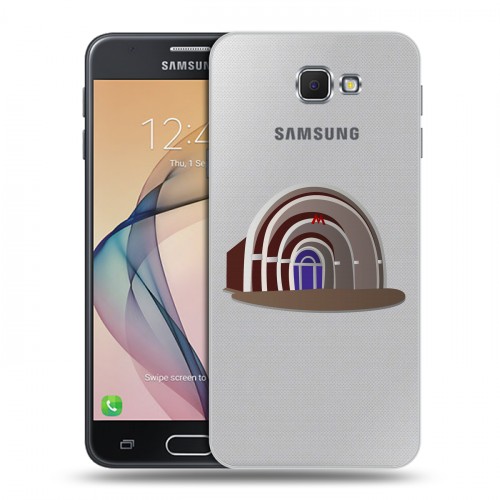 Полупрозрачный дизайнерский пластиковый чехол для Samsung Galaxy J5 Prime Москва
