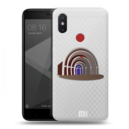 Полупрозрачный дизайнерский пластиковый чехол для Xiaomi Mi8 SE Москва