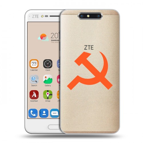 Полупрозрачный дизайнерский пластиковый чехол для ZTE Blade V8 Москва