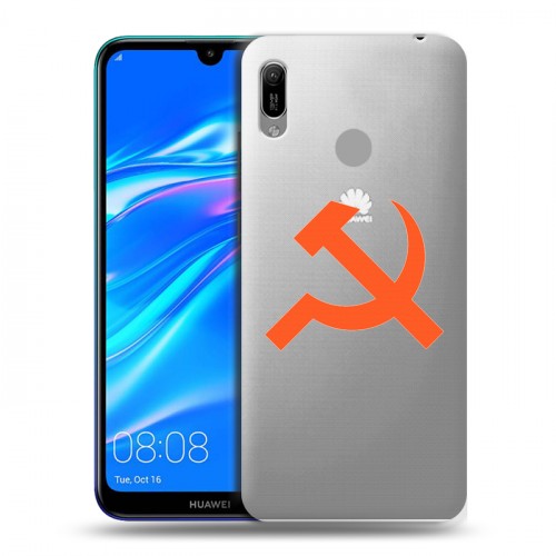 Полупрозрачный дизайнерский пластиковый чехол для Huawei Y6 (2019) Москва