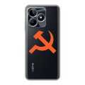 Полупрозрачный дизайнерский пластиковый чехол для Realme C53 Москва