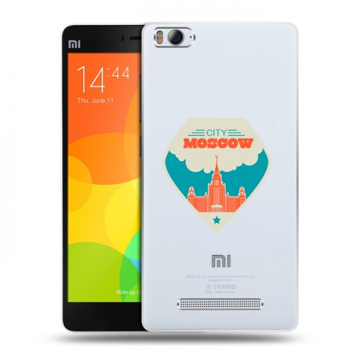 Полупрозрачный дизайнерский пластиковый чехол для Xiaomi Mi4i Москва