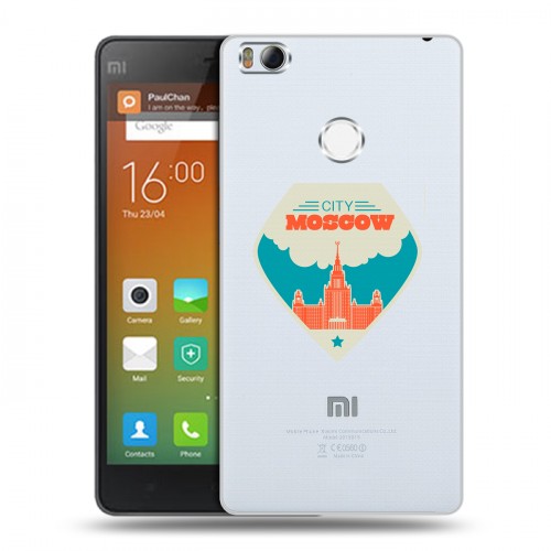 Полупрозрачный дизайнерский пластиковый чехол для Xiaomi Mi4S Москва