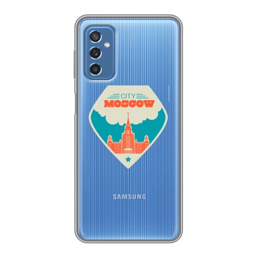Полупрозрачный дизайнерский пластиковый чехол для Samsung Galaxy M52 5G Москва