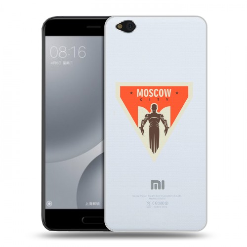 Полупрозрачный дизайнерский пластиковый чехол для Xiaomi Mi5C Москва