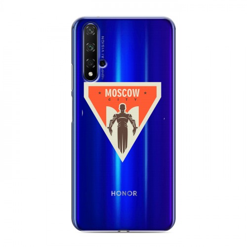 Полупрозрачный дизайнерский пластиковый чехол для Huawei Honor 20 Москва