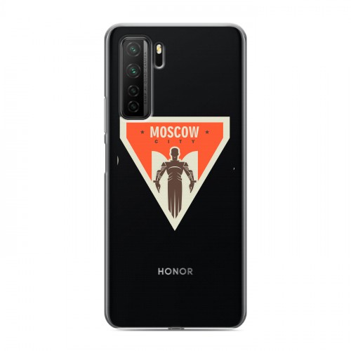 Полупрозрачный дизайнерский силиконовый с усиленными углами чехол для Huawei Honor 30S Москва