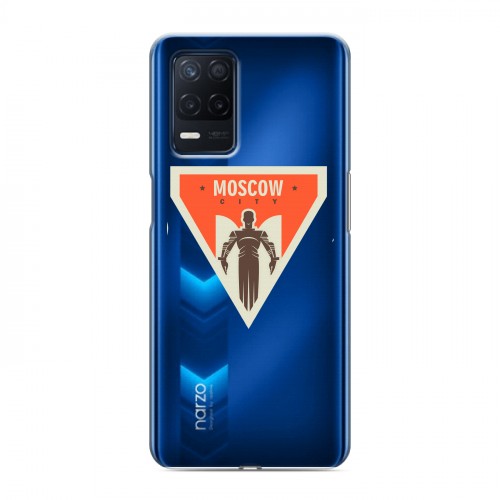 Полупрозрачный дизайнерский пластиковый чехол для Realme Narzo 30 5G Москва