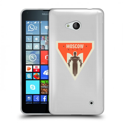 Полупрозрачный дизайнерский пластиковый чехол для Microsoft Lumia 640 Москва