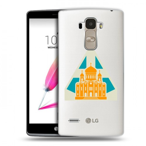 Полупрозрачный дизайнерский силиконовый чехол для LG G4 Stylus Москва