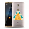 Полупрозрачный дизайнерский пластиковый чехол для ZTE Axon 7 Москва