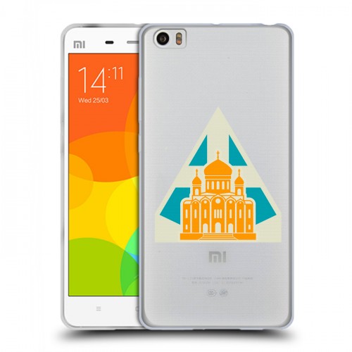 Полупрозрачный дизайнерский пластиковый чехол для Xiaomi Mi Note Москва