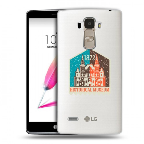 Полупрозрачный дизайнерский силиконовый чехол для LG G4 Stylus Москва