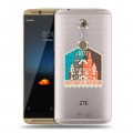 Полупрозрачный дизайнерский пластиковый чехол для ZTE Axon 7 Москва