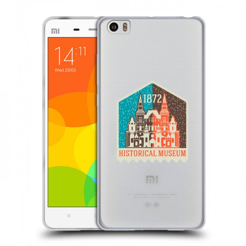 Полупрозрачный дизайнерский силиконовый чехол для Xiaomi Mi Note Москва