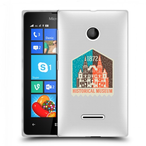 Полупрозрачный дизайнерский пластиковый чехол для Microsoft Lumia 435 Москва