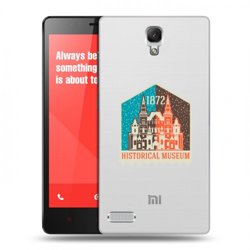 Полупрозрачный дизайнерский силиконовый чехол для Xiaomi RedMi Note Москва