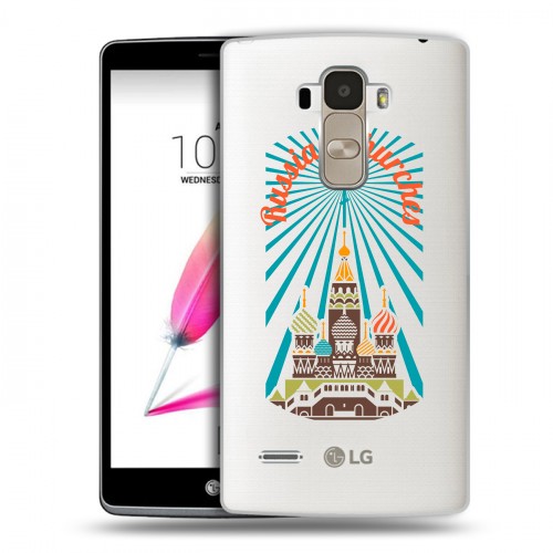 Полупрозрачный дизайнерский силиконовый чехол для LG G4 Stylus Москва