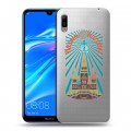 Полупрозрачный дизайнерский пластиковый чехол для Huawei Y6 (2019) Москва