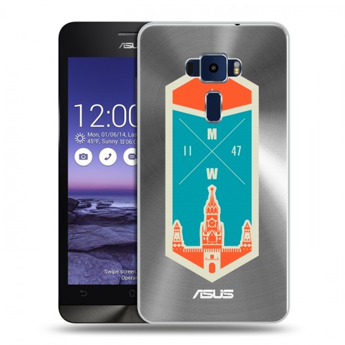 Полупрозрачный дизайнерский пластиковый чехол для Asus ZenFone 3 5.2 Москва