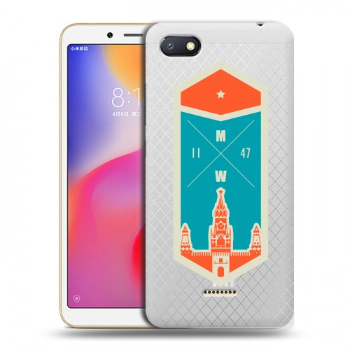 Полупрозрачный дизайнерский пластиковый чехол для Xiaomi RedMi 6A Москва