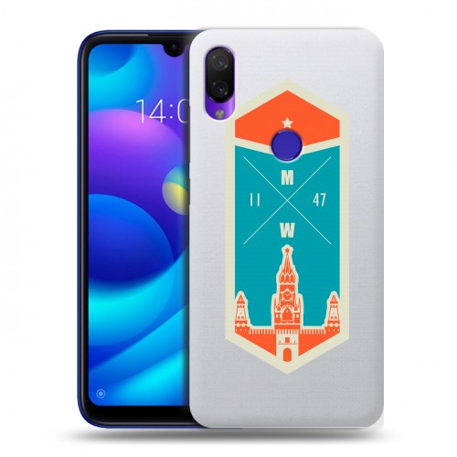 Полупрозрачный дизайнерский пластиковый чехол для Xiaomi Mi Play Москва