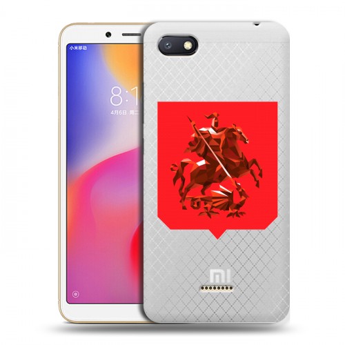 Полупрозрачный дизайнерский пластиковый чехол для Xiaomi RedMi 6A Москва