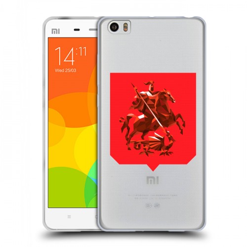 Полупрозрачный дизайнерский силиконовый чехол для Xiaomi Mi Note Москва