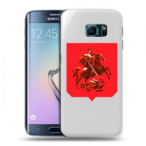 Полупрозрачный дизайнерский пластиковый чехол для Samsung Galaxy S6 Edge Москва