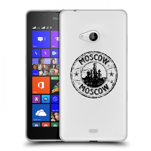 Полупрозрачный дизайнерский пластиковый чехол для Microsoft Lumia 540 Москва