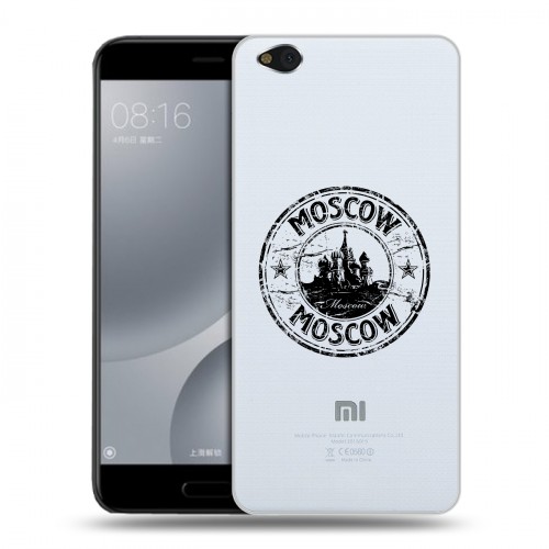 Полупрозрачный дизайнерский пластиковый чехол для Xiaomi Mi5C Москва