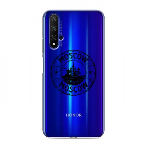 Полупрозрачный дизайнерский пластиковый чехол для Huawei Honor 20 Москва