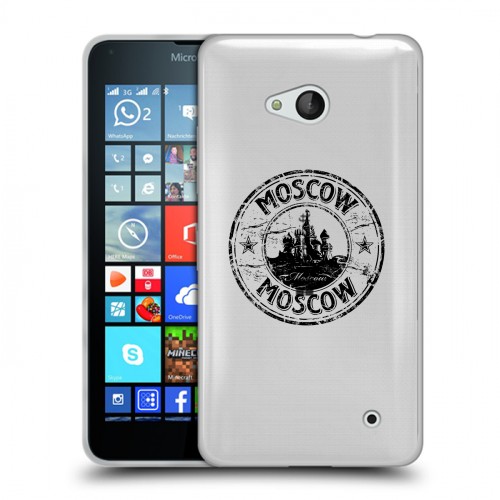 Полупрозрачный дизайнерский пластиковый чехол для Microsoft Lumia 640 Москва