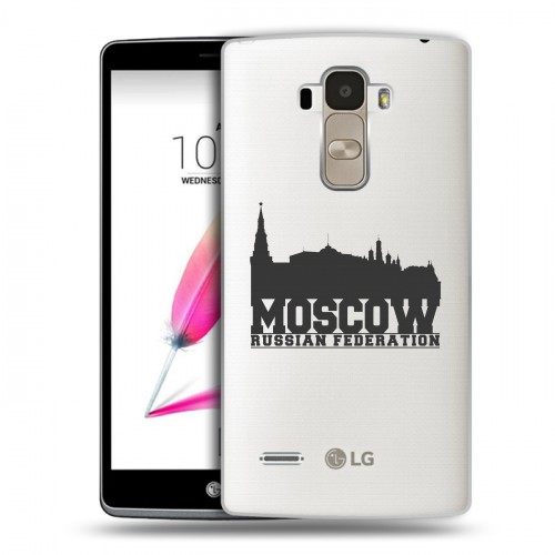 Полупрозрачный дизайнерский силиконовый чехол для LG G4 Stylus Москва