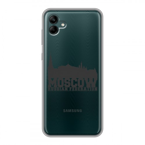 Полупрозрачный дизайнерский пластиковый чехол для Samsung Galaxy A04 Москва