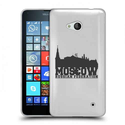 Полупрозрачный дизайнерский пластиковый чехол для Microsoft Lumia 640 Москва