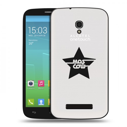 Полупрозрачный дизайнерский пластиковый чехол для Alcatel One Touch Pop S9 Москва