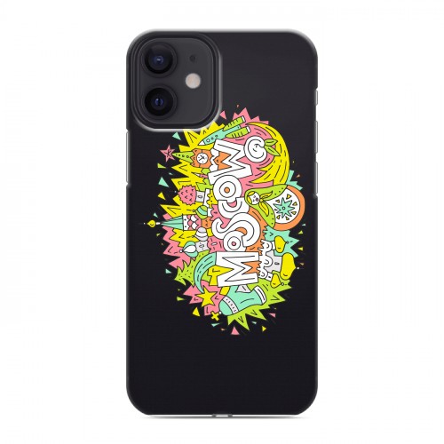 Полупрозрачный дизайнерский пластиковый чехол для Iphone 12 Mini Москва