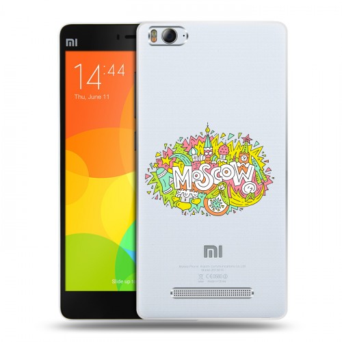 Полупрозрачный дизайнерский пластиковый чехол для Xiaomi Mi4i Москва