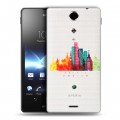 Полупрозрачный дизайнерский пластиковый чехол для Sony Xperia TX Москва